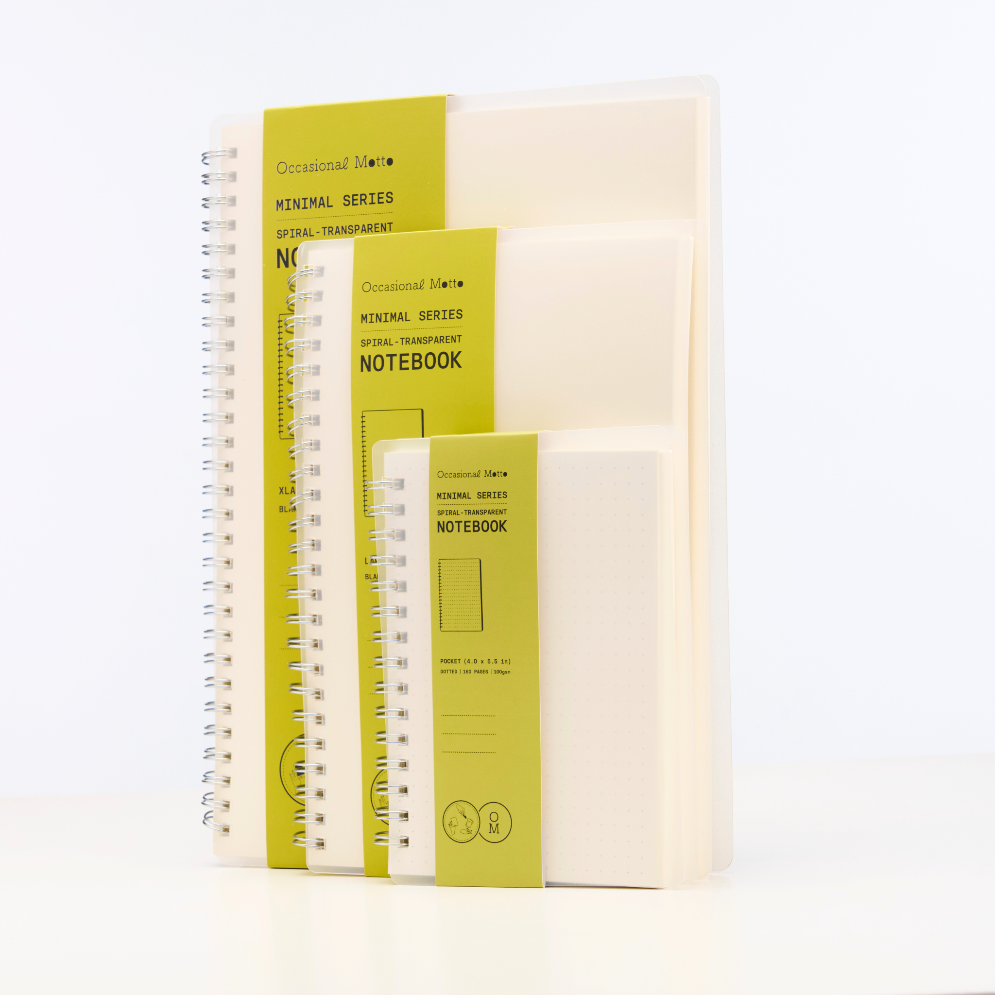 Spiral Transparent Cover Notebooks (100gsm layout paper)