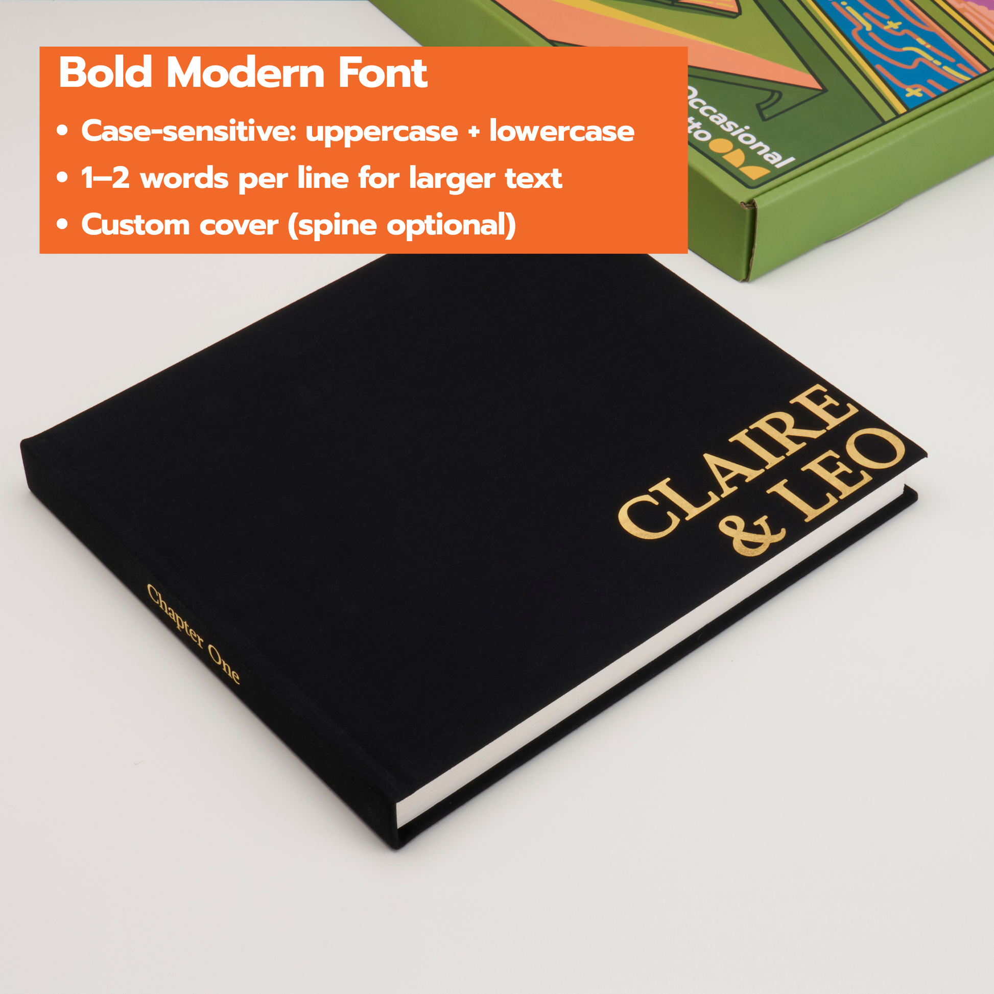 Personalized Linen Hardcover Photo Album For Instax Wide (96 Pockets / Writable Cardstock)
