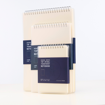 Top Spiral Transparent Cover Notepad (100gsm layout paper)