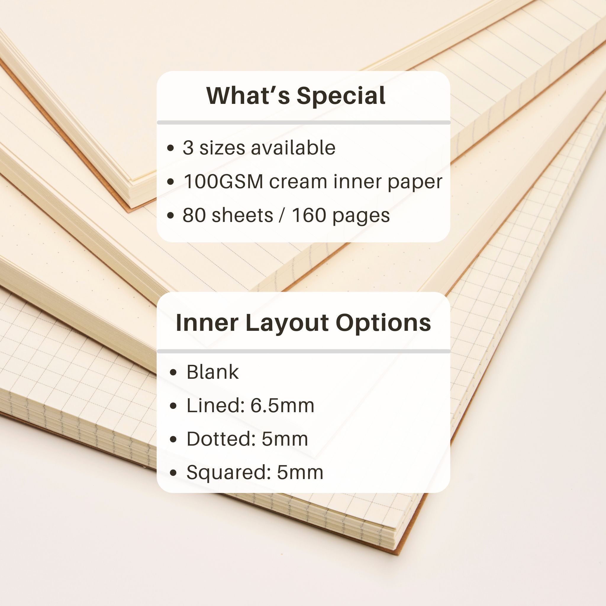 A5 Medium Kraft Cover Left Spiral Notebooks