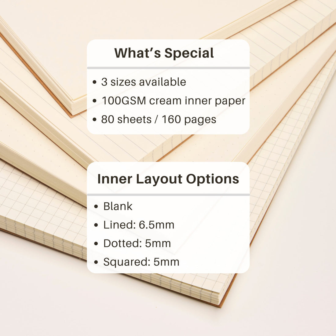 A5 Medium Kraft Cover Left Spiral Notebooks