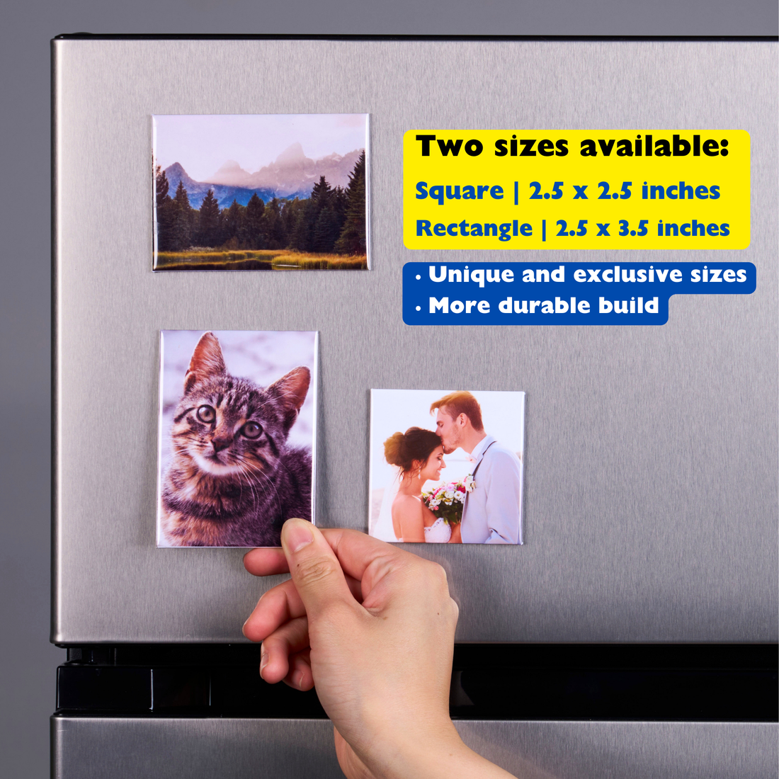 Custom Premium Hardback Fridge Photo Magnets