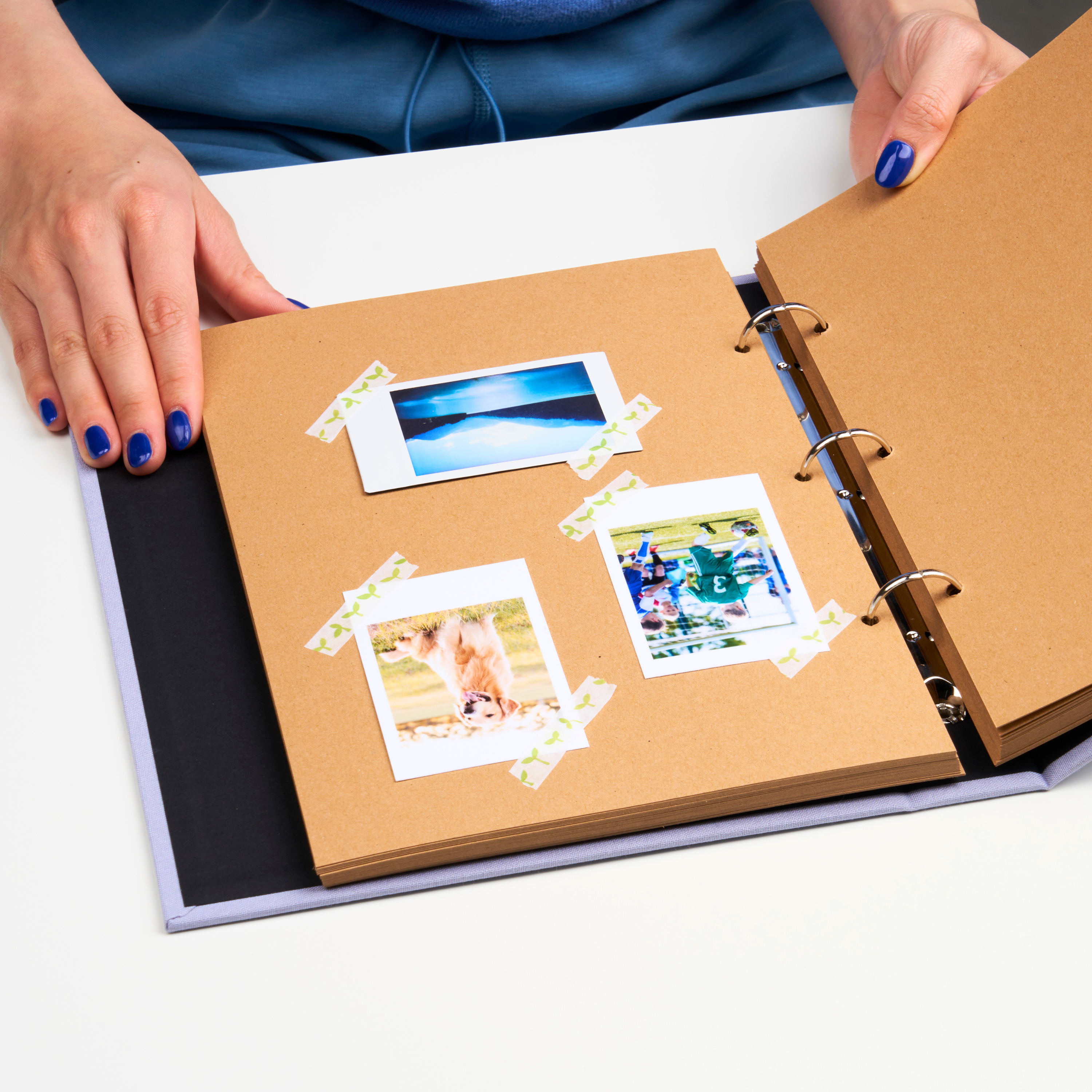 Personalized Linen Hardcover Portrait Binder Scrapbook For 6x10'' (40 Sheets / Writabe Cardstock)
