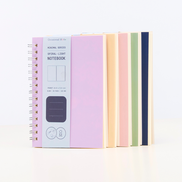 5-Pack Pastel Spiral Notebook (100gsm layout paper)