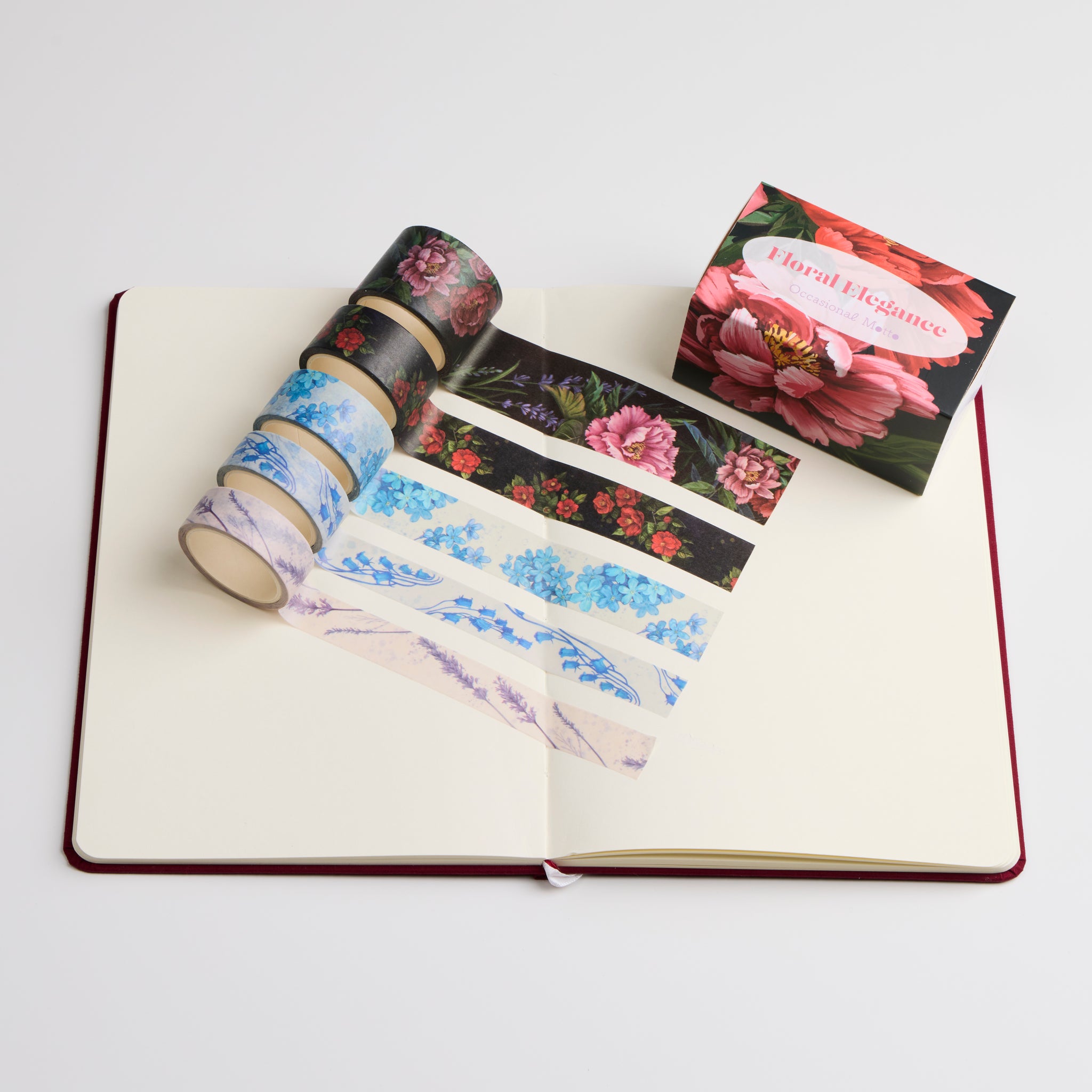 5 Rolls Floral Elegance Washi Tape Set