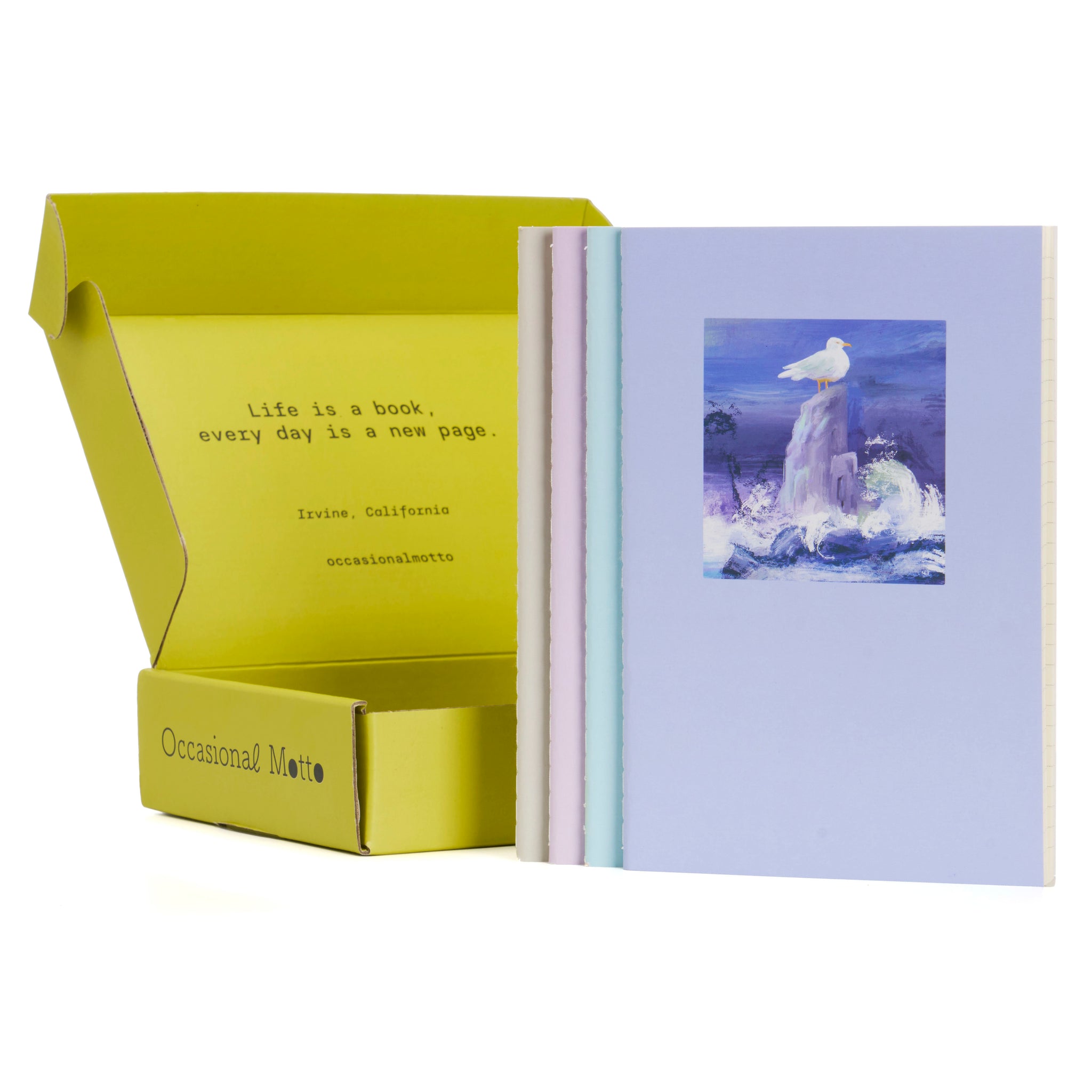 4-Pack Majestic Ocean Stitched Notebooks (100g layout paper)
