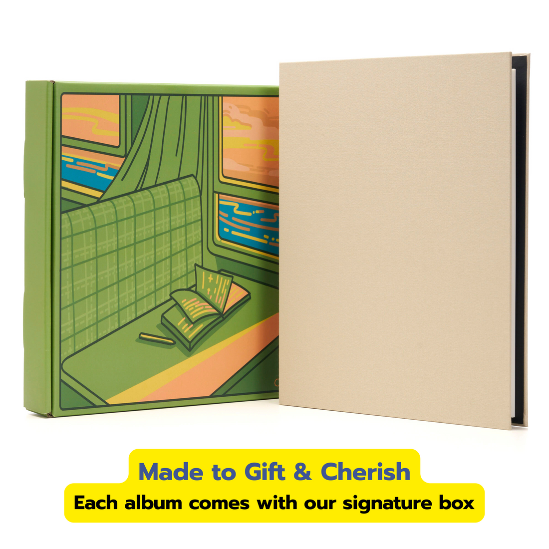 Personalized Linen Hardcover Binder Scrapbook (Portrait / For US Letter Size 8.5x11")