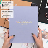 Linen Hardcover Binder Scrapbook With 40 Premium Kraft Sheets