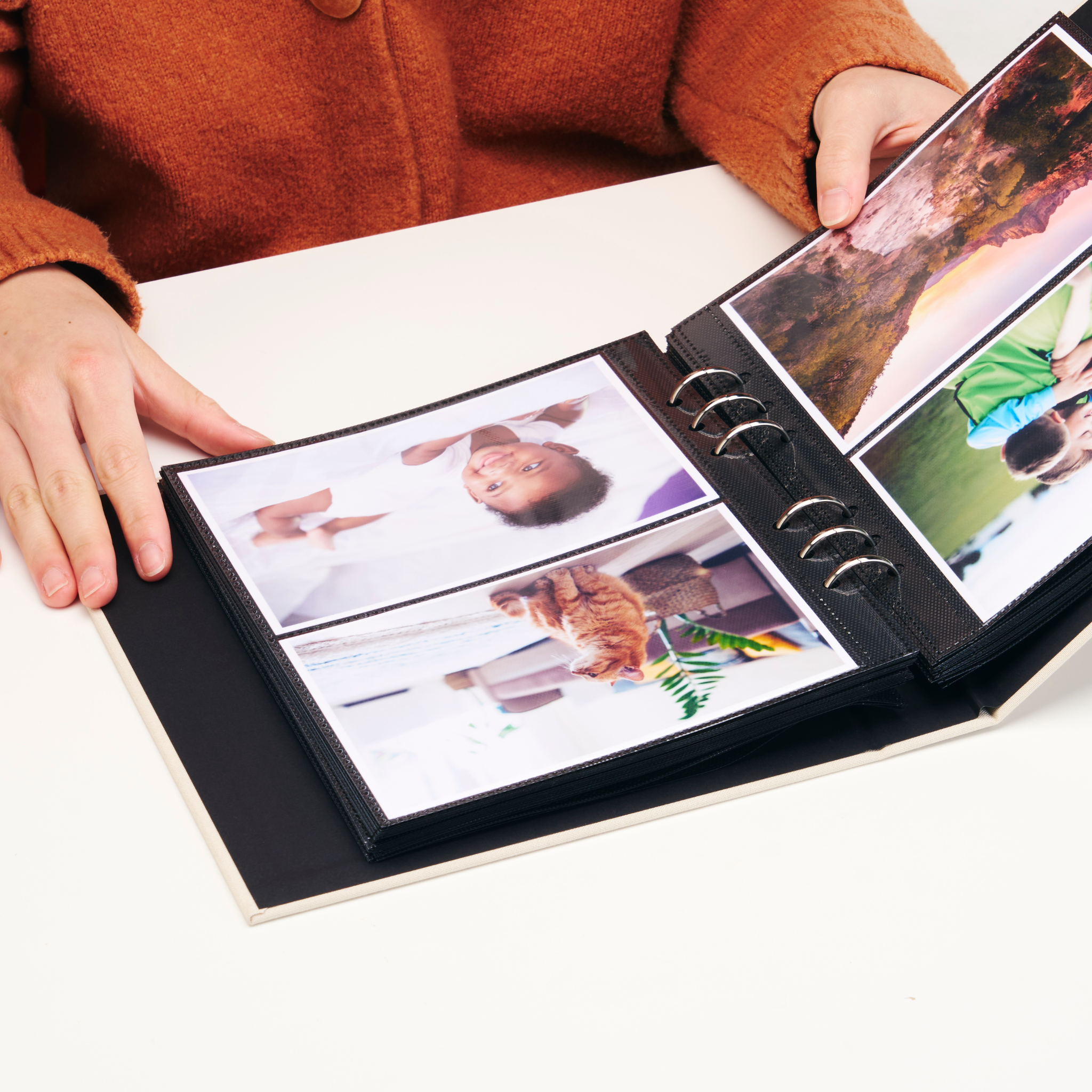 Personalized Linen Hardcover Binder Album For 4x6 inch Photos