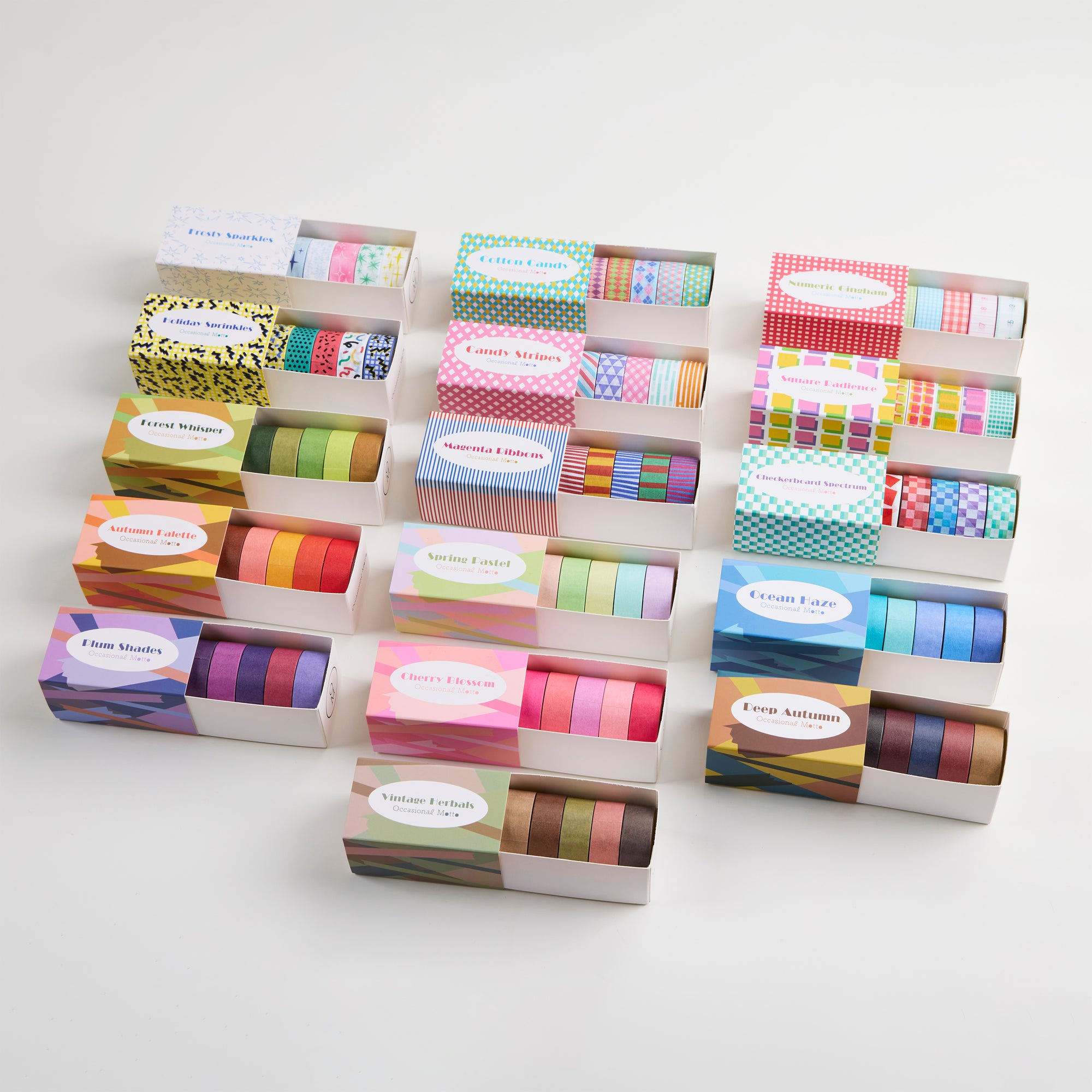 5-Roll Essential Washi Tape Set, 15mm x 5 Meters Each Roll