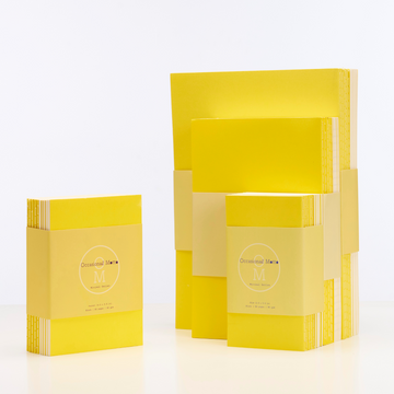 10-Pack Yellow Cover Stitched Notebooks (80gsm layout paper)