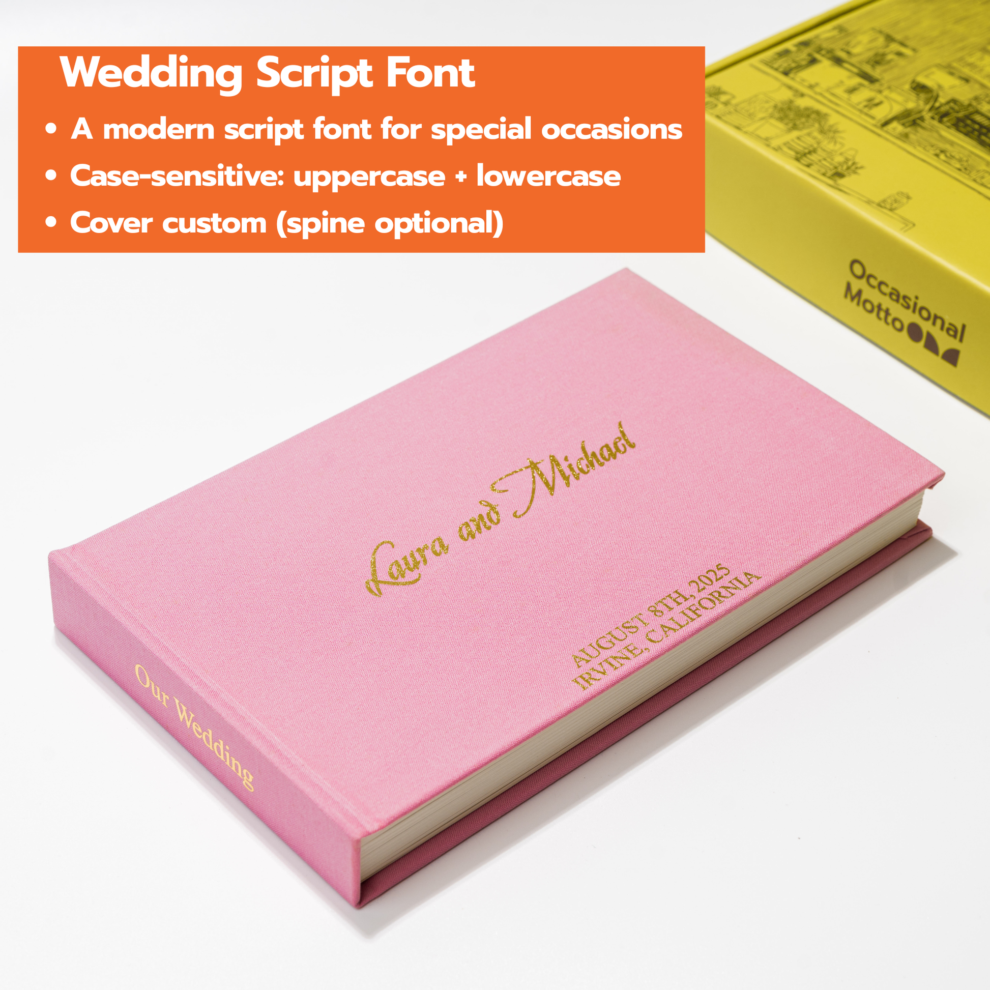 Personalized Linen Hardcover Photo Album For i-Type Film (48 pockets / Writable Cardstock)