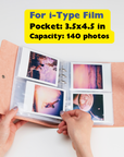 Personalized PU Leather Softcover Photo Album For Instax Mini, Instax Wide, i-Type & 600 Film