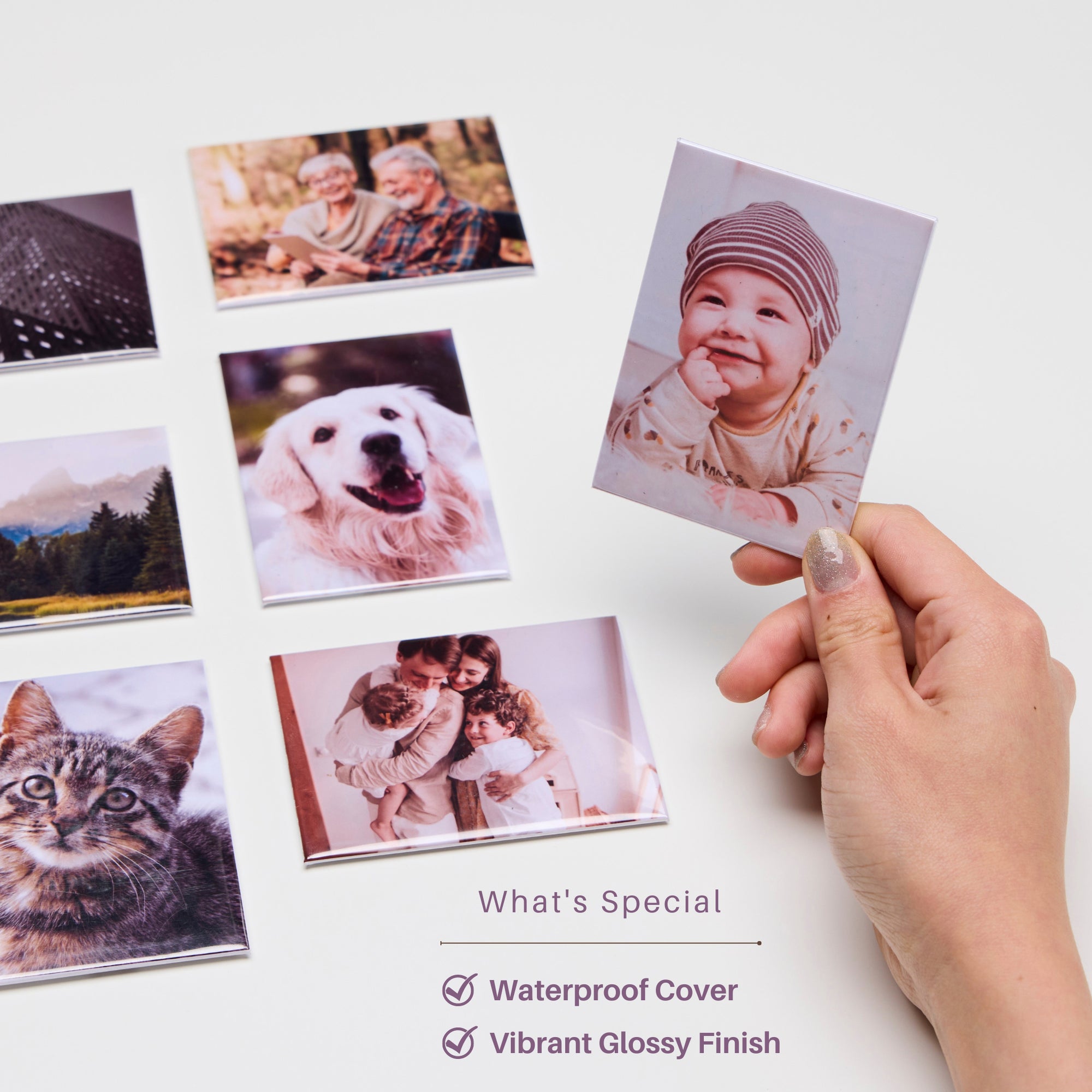 Set of 9 Premium Hardback Photo Magnets