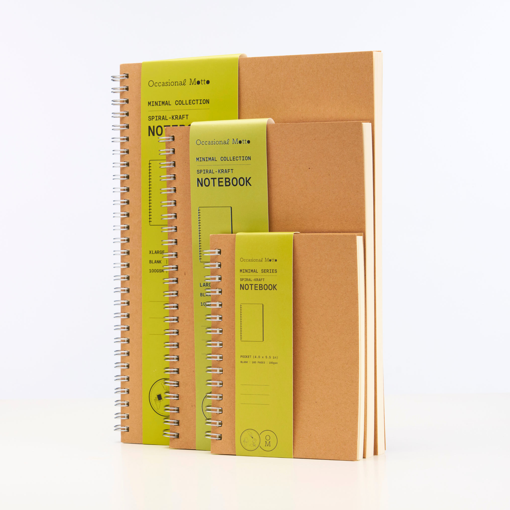 Spiral Kraft Cover Notebooks (100gsm layout paper)