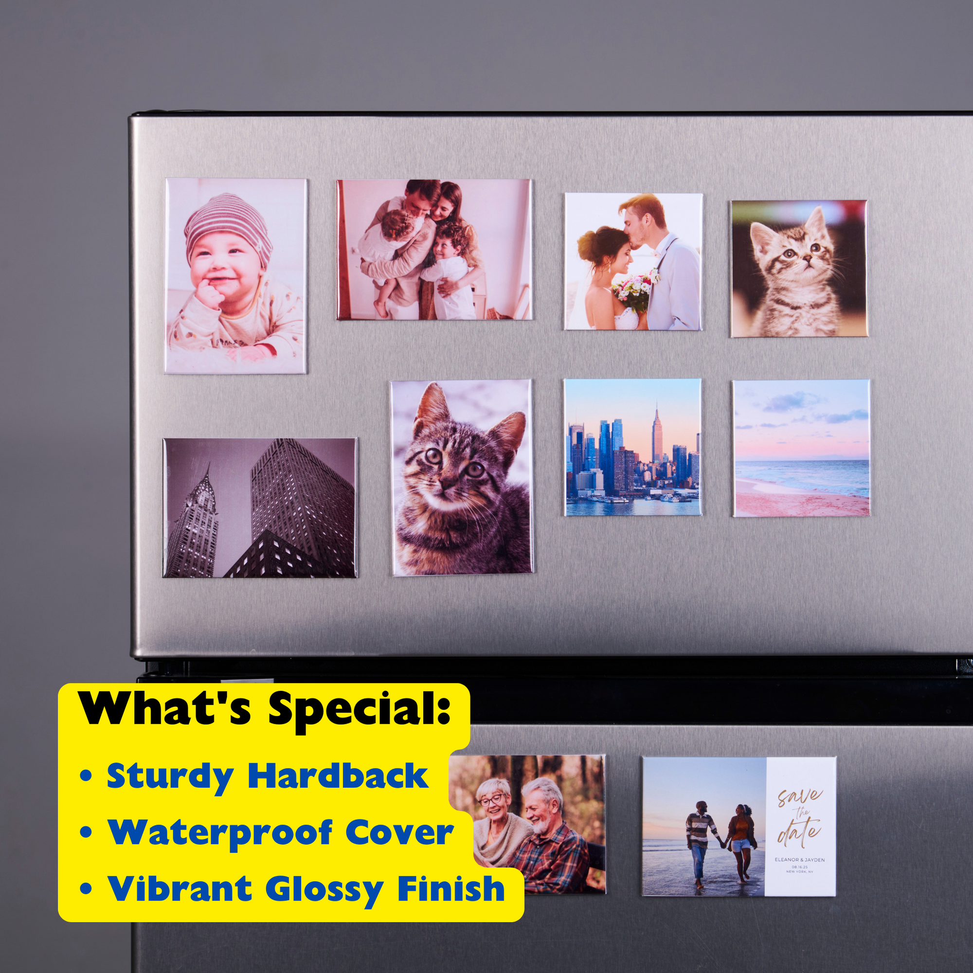 Custom Premium Hardback Fridge Photo Magnets