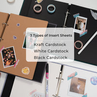 Linen Hardcover Binder Scrapbook With 40 Premium Kraft Sheets