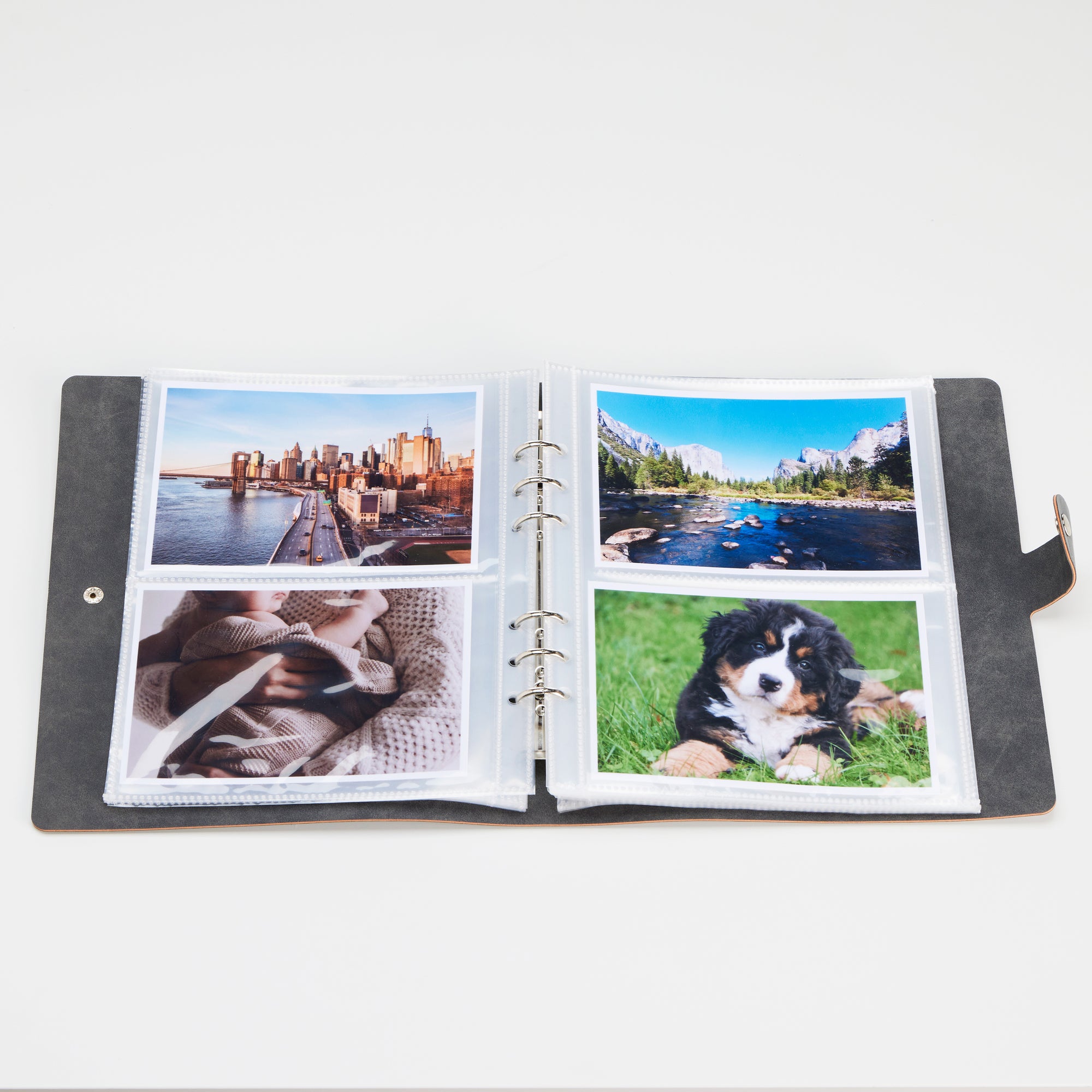 Soft PU Textured Leather Photo Album - Holds 160 4x6 Photos