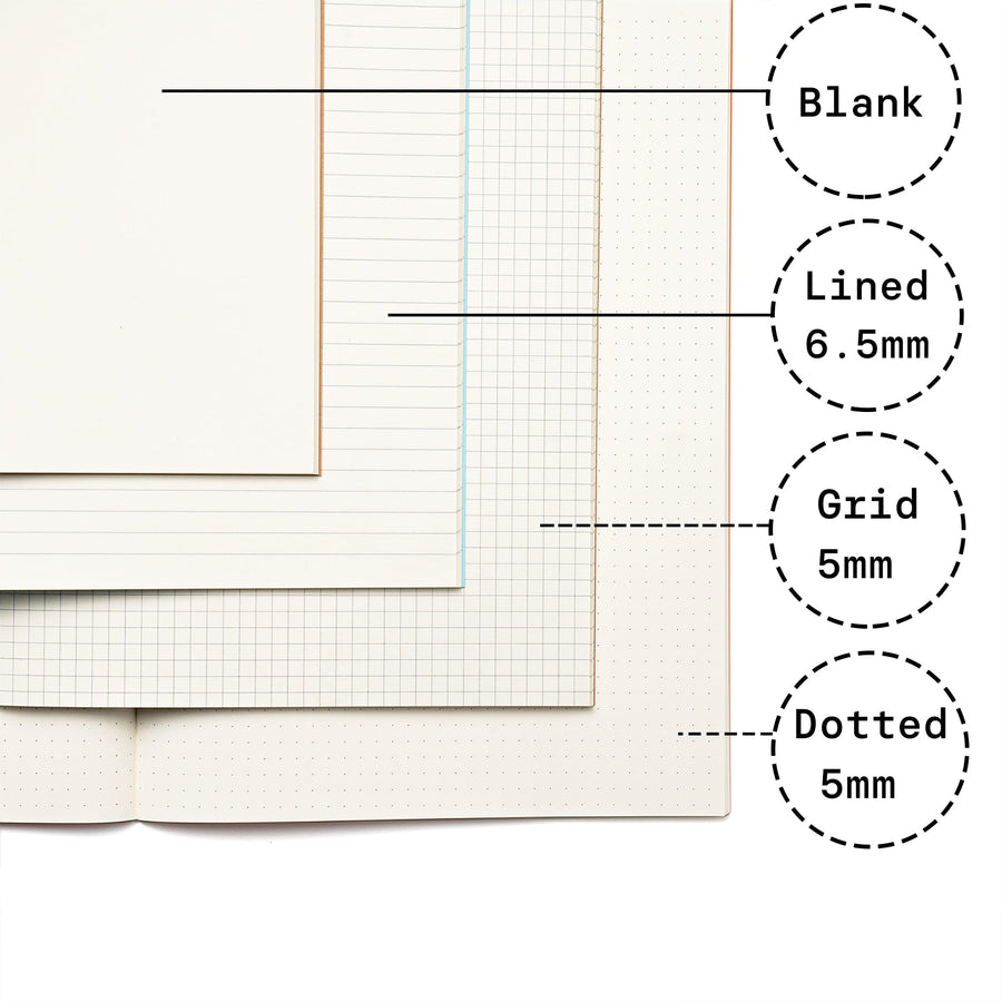 Medium A5 Stitched Bound Notebooks - 5.5x8.3 in