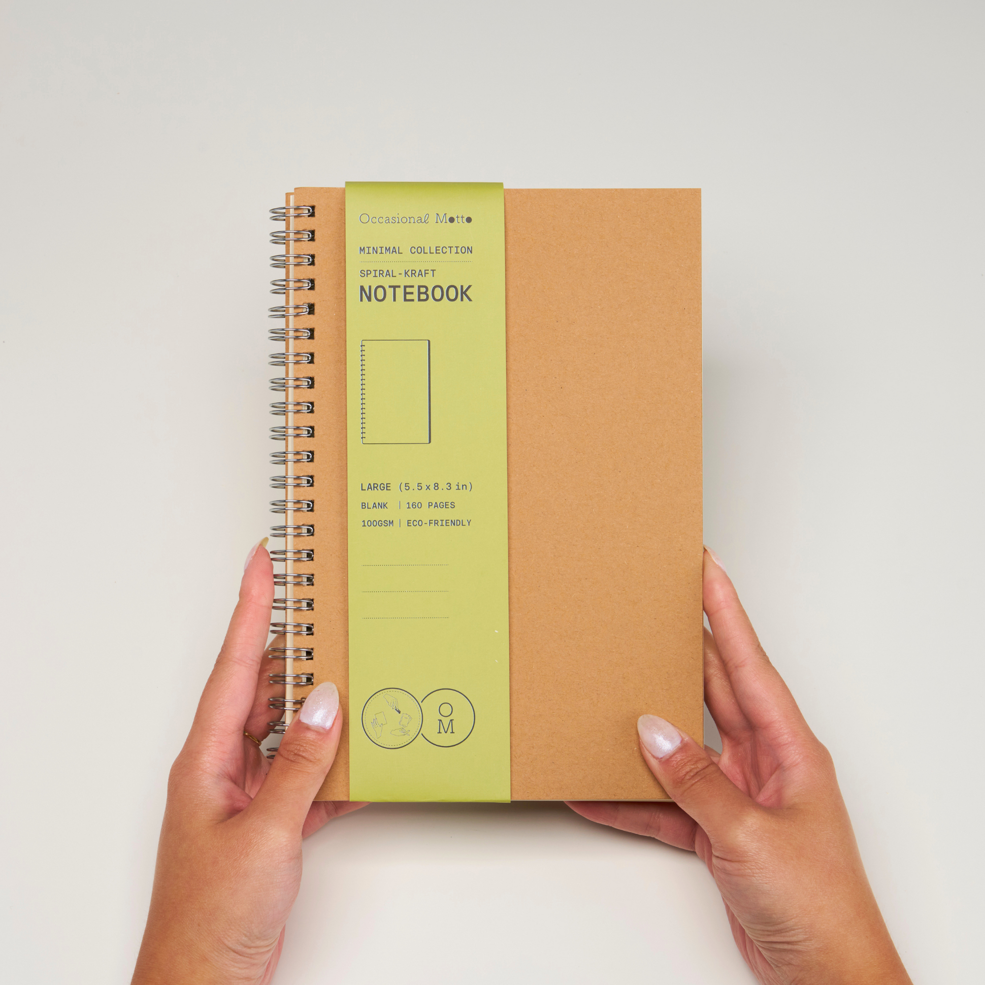 A5 Medium Kraft Cover Left Spiral Notebooks