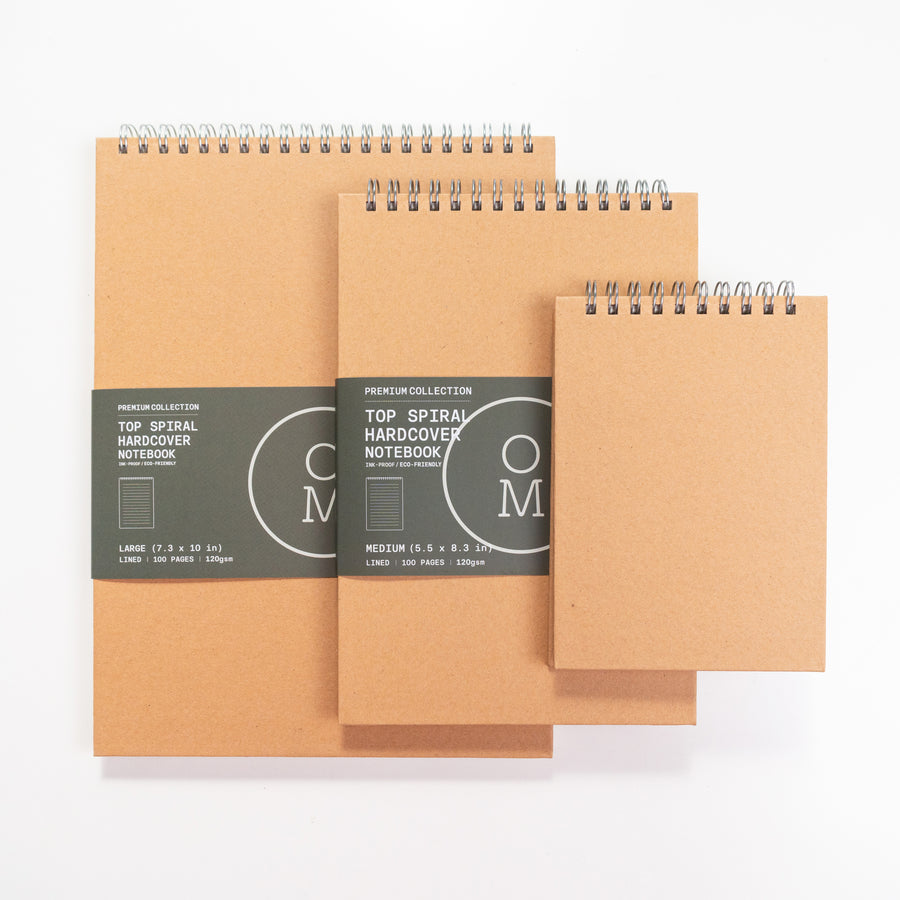 Hardcover Top Spiral Notebooks