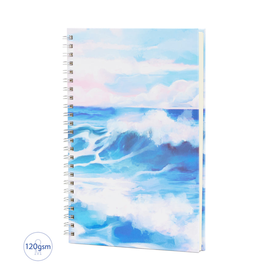Set of 3 Hardcover Serenity Scenes Spiral Notebooks With 120gsm Ink-proof Pages
