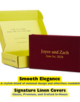 Personalized Linen Hardcover Wedding Guestbook & Photo Album for Instax and Polaroid Film (48 Pockets / Writable Cardstock)