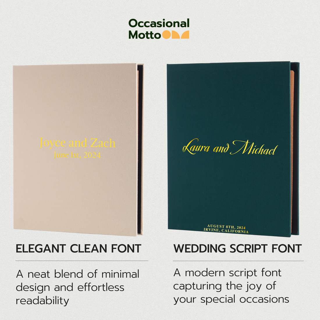 Personalized Linen Hardcover Binder Scrapbook (Portrait / For US Letter Size 8.5x11")