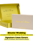 Personalized Linen Hardcover Wedding Guestbook & Photo Album for Instax and Polaroid Film (48 Pockets / Writable Cardstock)