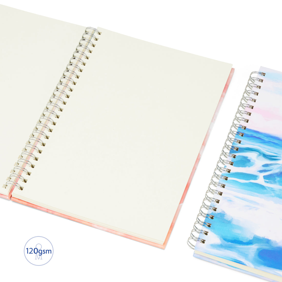 3-Pack Hardcover Serenity Scenes Spiral Notebooks (120gsm layout paper)