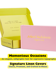 Personalized Linen Hardcover Wedding Guestbook & Photo Album for Instax and Polaroid Film (48 Pockets / Writable Cardstock)