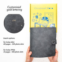 Textured PU Leather Photo Album With 300 Photos Capacity For Instax Mini