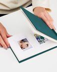 Personalized Linen Hardcover Wedding Guestbook & Photo Album for Instax and Polaroid Film (48 Pockets / Writable Cardstock)