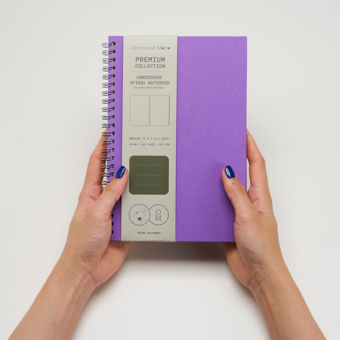 10-Pack Medium Hardcover Spiral Notebooks (A5: 5.5”x8.3”) | 120GSM Inner Page (50 sheets / 100 pages)