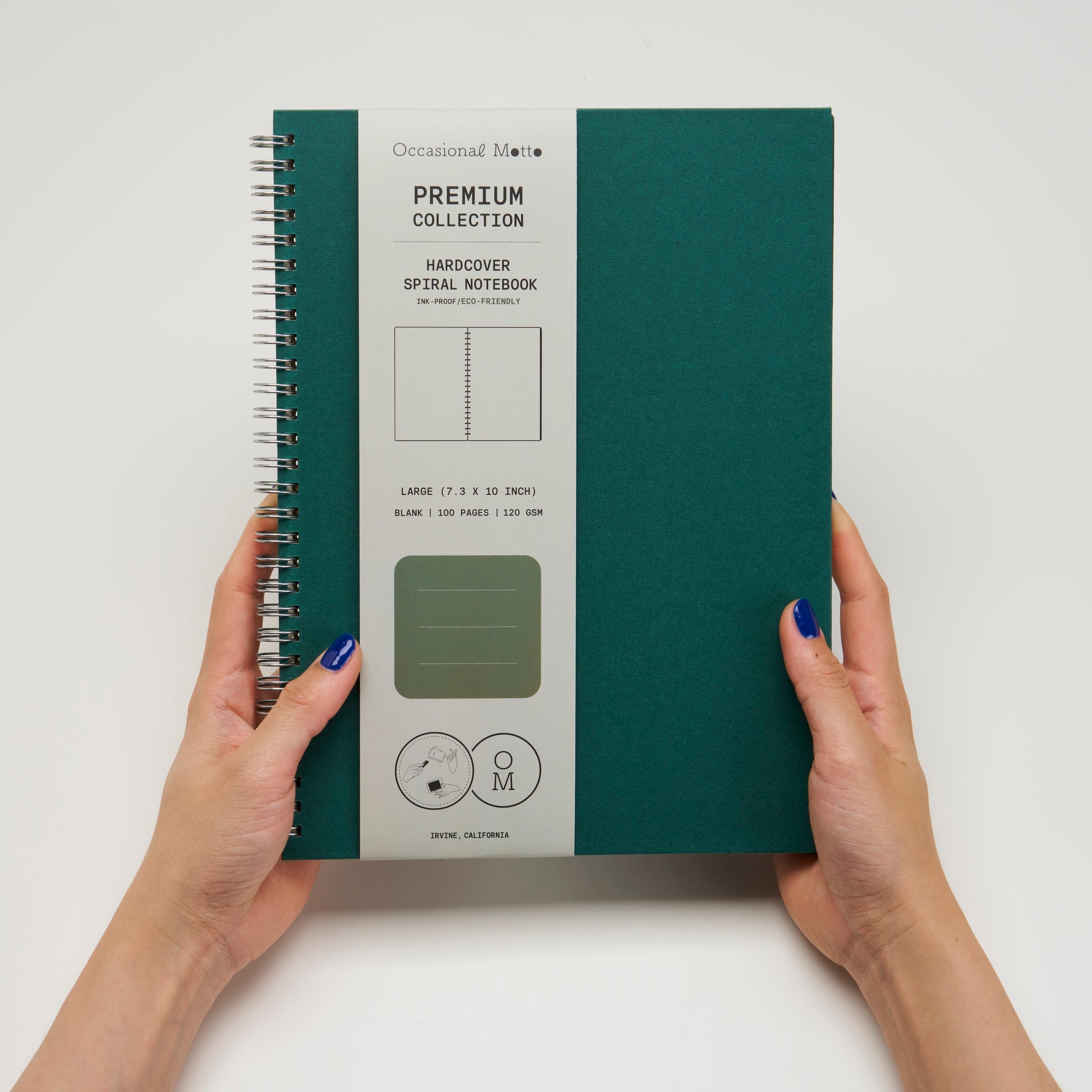 10-Pack Large Hardcover Spiral Notebooks B5: 7.3” x 10” (120gsm layout paper)