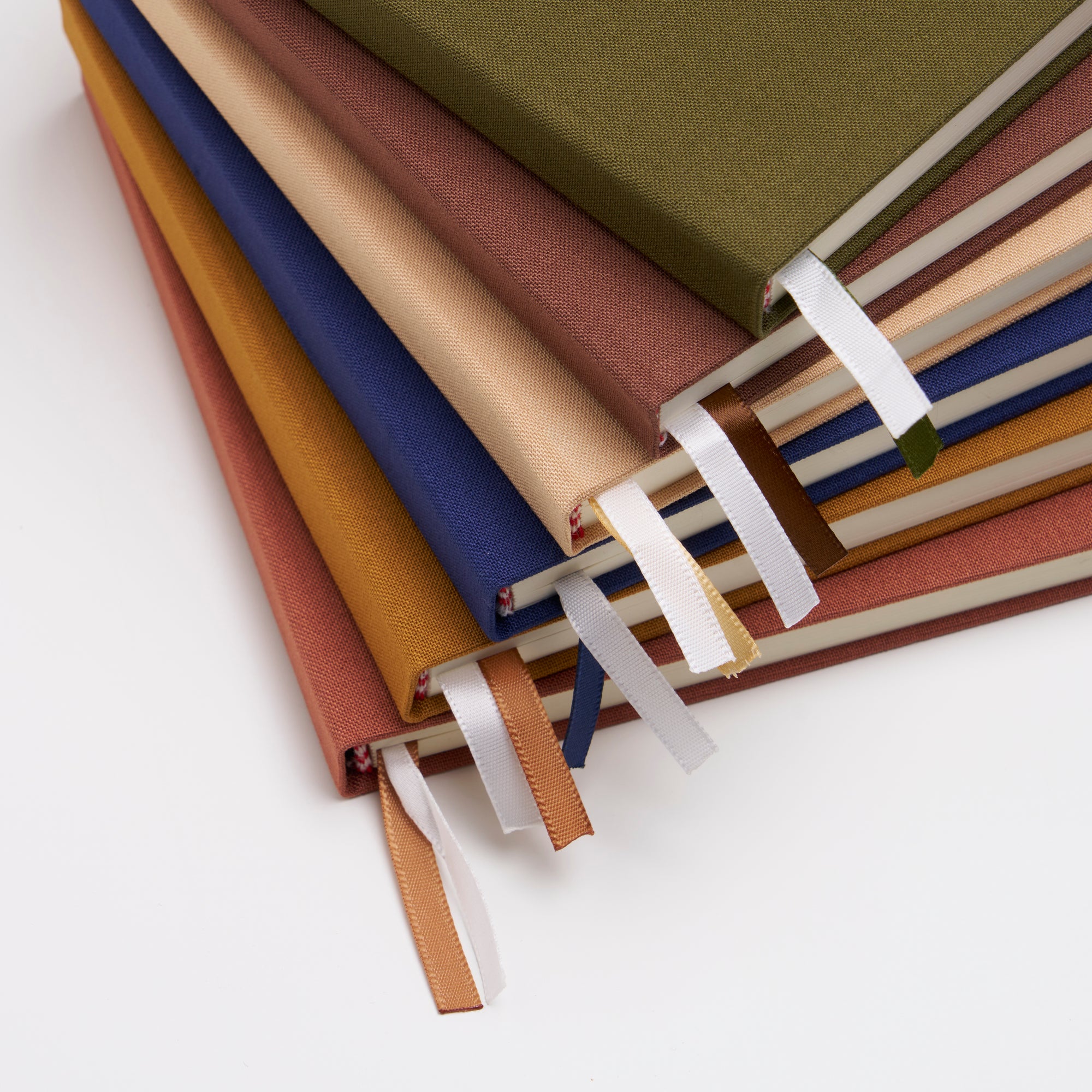 Squared linen cover notebooks