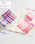 5-Roll Essential Washi Tape Set, 15mm x 5 Meters Each Roll