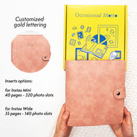 Textured PU Leather Photo Album With 300 Photos Capacity For Instax Mini