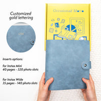 Textured PU Leather Photo Album With 300 Photos Capacity For Instax Mini