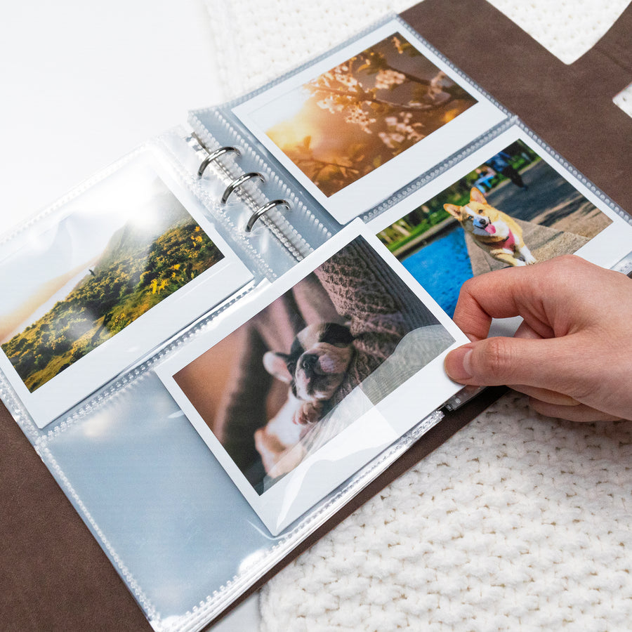 Textured PU Leather Photo Album With 300 Photos Capacity For Instax Mini