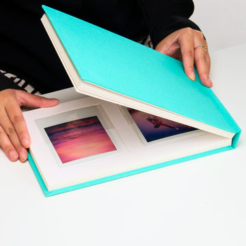 Personalized Linen Hardcover Photo Album For i-Type Film (48 pockets / Writable Cardstock)