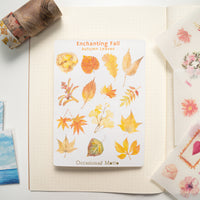 Enchanting Fall Autumn Leaves Sticker Sheet