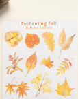 Enchanting Fall Autumn Leaves Sticker Sheet