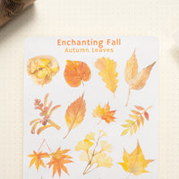 Enchanting Fall Autumn Leaves Sticker Sheet