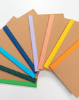 Set of 8 Stitched Notebooks with 100gsm inner paper and color stripes