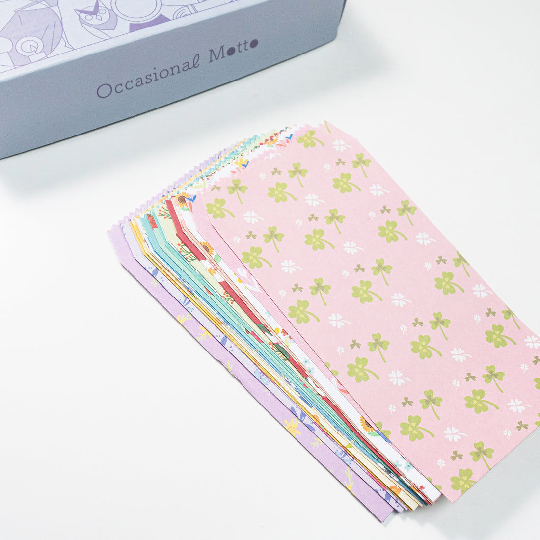 Set of 20 Floral Designs Eco-friendly Paper Envelopes