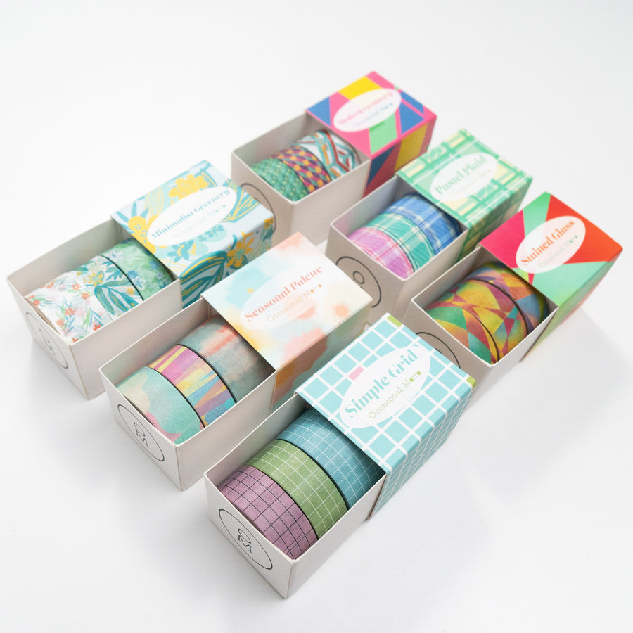 Washi Tape Set Gift Box, 30 Rolls 3 Sizes 15mm 10mm and 3mm Arts