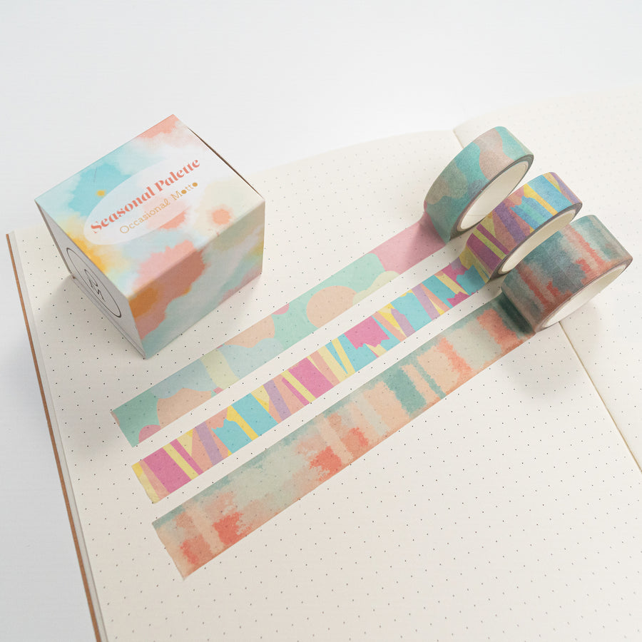 3 Rolls Aesthetic Washi Tape Set – Occasional Motto