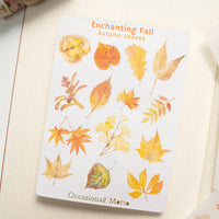 Enchanting Fall Autumn Leaves Sticker Sheet