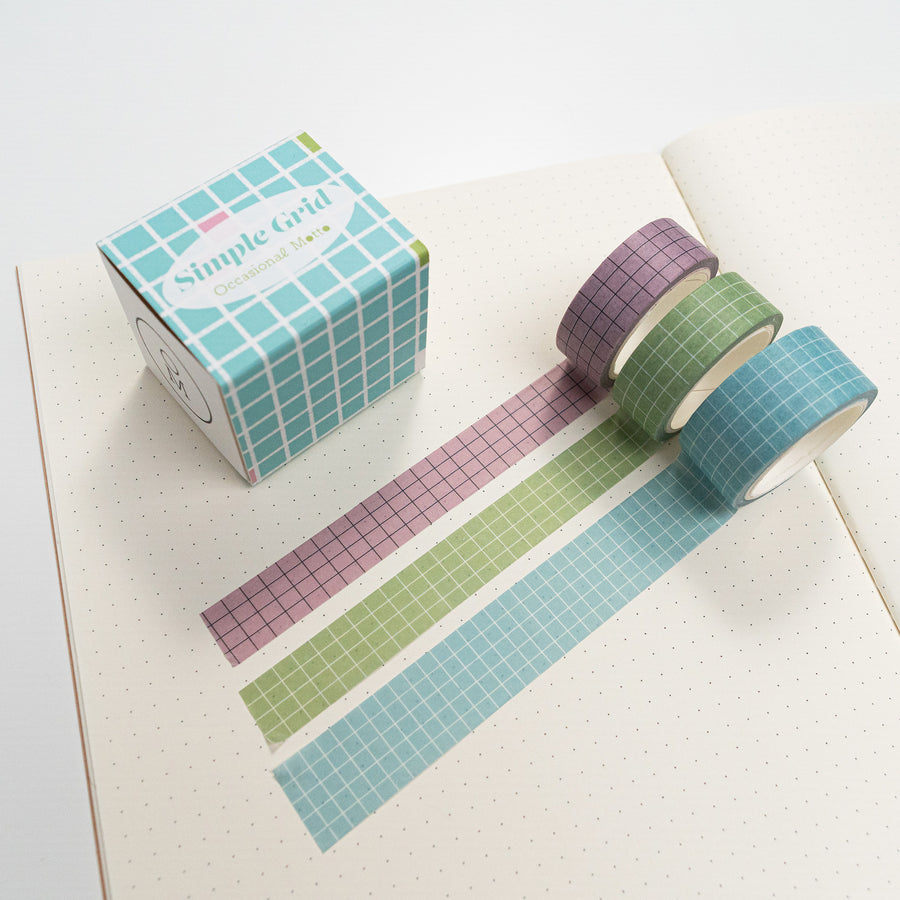 Pastel Washi Tape Set - Simple Pattern